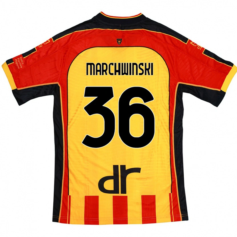 Danxen Kvinnor Filip Marchwinski #36 Gul Röd Hemmatröja Matchtröjor 2024/25 Tröjor T-Tröja