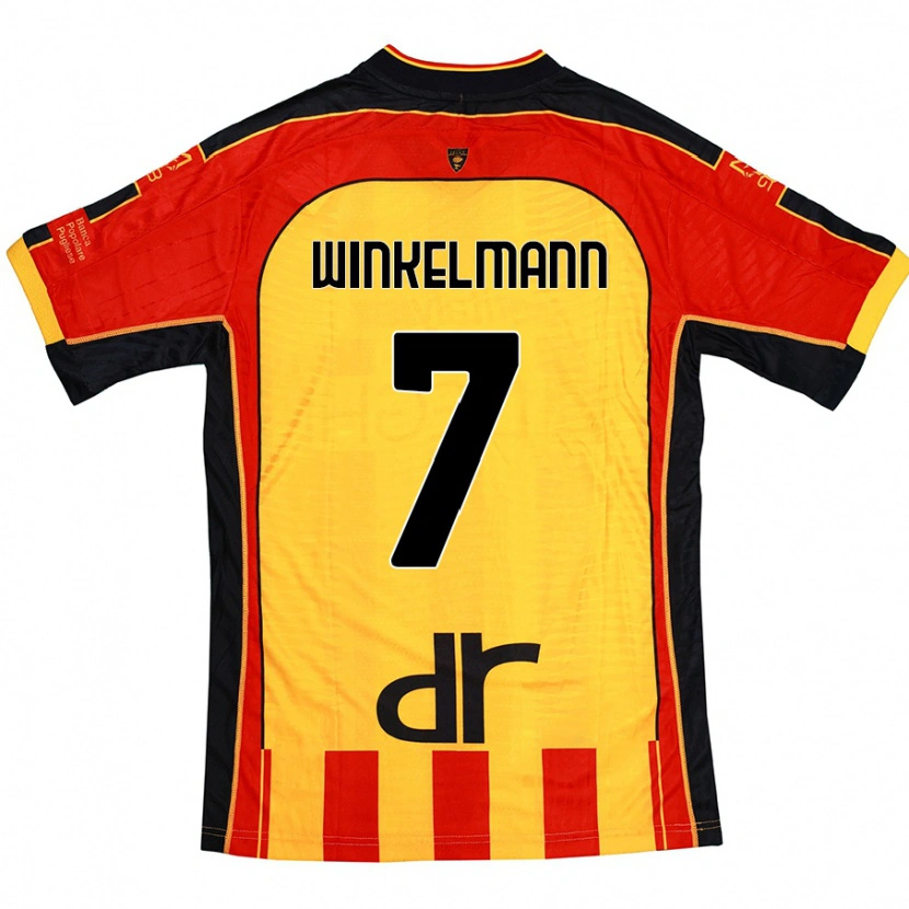 Danxen Kvinnor Till Winkelmann #7 Gul Röd Hemmatröja Matchtröjor 2024/25 Tröjor T-Tröja