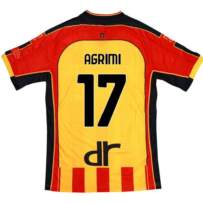 Danxen Kvinnor Matteo Agrimi #17 Gul Röd Hemmatröja Matchtröjor 2024/25 Tröjor T-Tröja