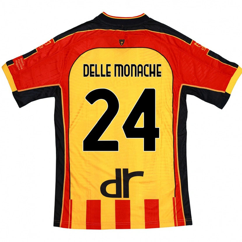 Danxen Kvinnor Marco Delle Monache #24 Gul Röd Hemmatröja Matchtröjor 2024/25 Tröjor T-Tröja