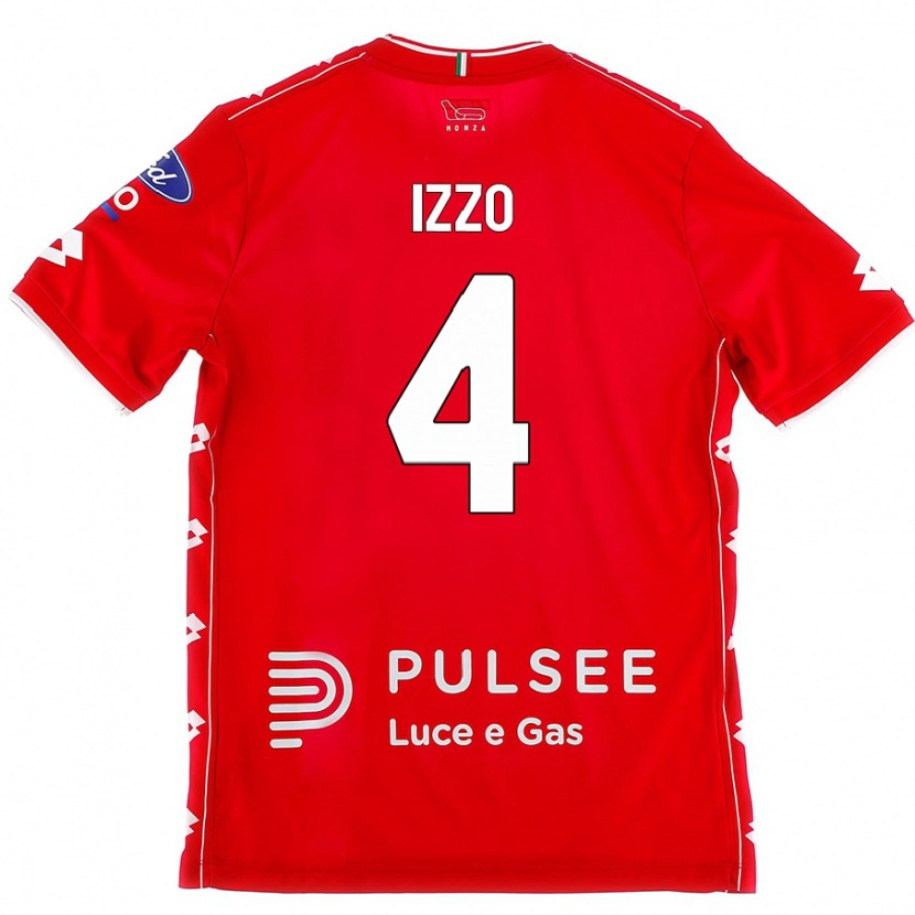 Danxen Kvinnor Armando Izzo #4 Röd Vit Hemmatröja Matchtröjor 2024/25 Tröjor T-Tröja