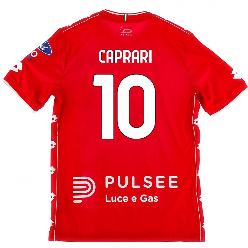 Danxen Kvinnor Gianluca Caprari #10 Röd Vit Hemmatröja Matchtröjor 2024/25 Tröjor T-Tröja