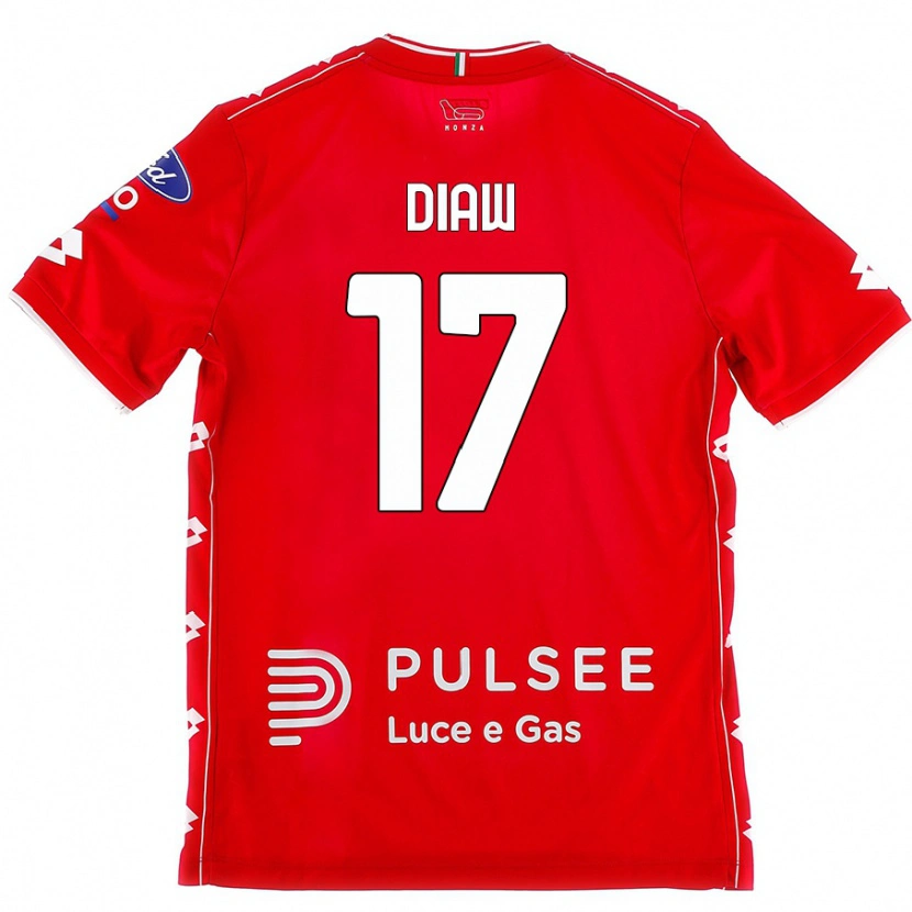 Danxen Kvinnor Davide Diaw #17 Röd Vit Hemmatröja Matchtröjor 2024/25 Tröjor T-Tröja