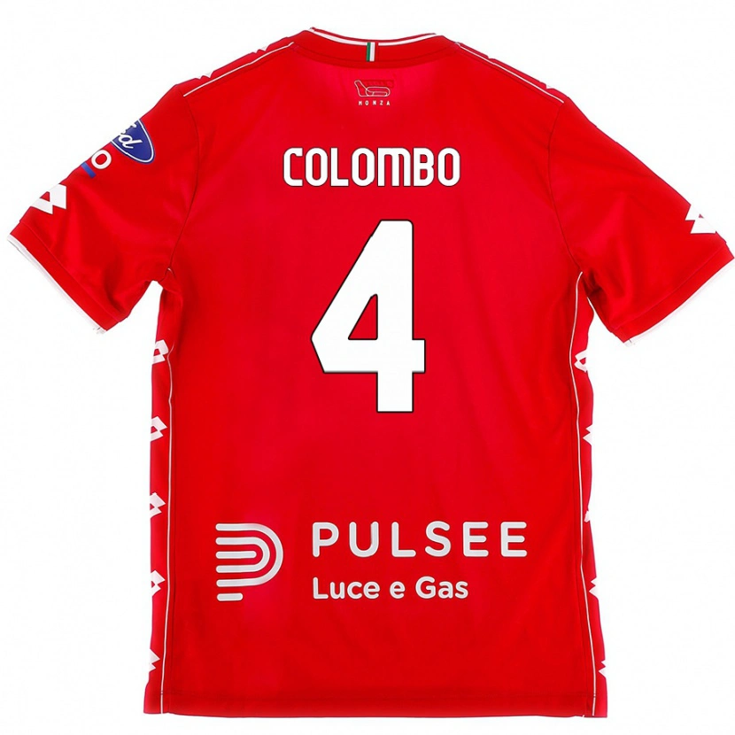 Danxen Kvinnor Leonardo Colombo #4 Röd Vit Hemmatröja Matchtröjor 2024/25 Tröjor T-Tröja