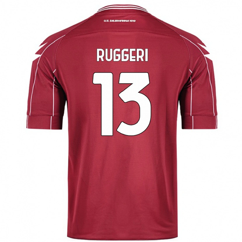 Danxen Kvinnor Fabio Ruggeri #13 Bourgogne Hemmatröja Matchtröjor 2024/25 Tröjor T-Tröja