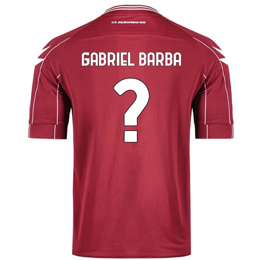 Danxen Kvinnor Luigi Gabriel Barba #0 Bourgogne Hemmatröja Matchtröjor 2024/25 Tröjor T-Tröja