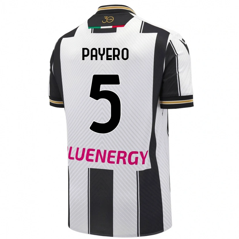 Danxen Kvinnor Martín Payero #5 Vit Svart Hemmatröja Matchtröjor 2024/25 Tröjor T-Tröja