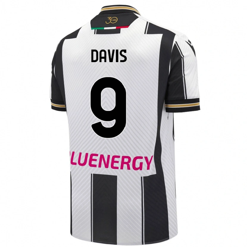 Danxen Kvinnor Keinan Davis #9 Vit Svart Hemmatröja Matchtröjor 2024/25 Tröjor T-Tröja