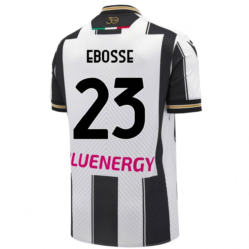 Danxen Kvinnor Enzo Ebosse #23 Vit Svart Hemmatröja Matchtröjor 2024/25 Tröjor T-Tröja