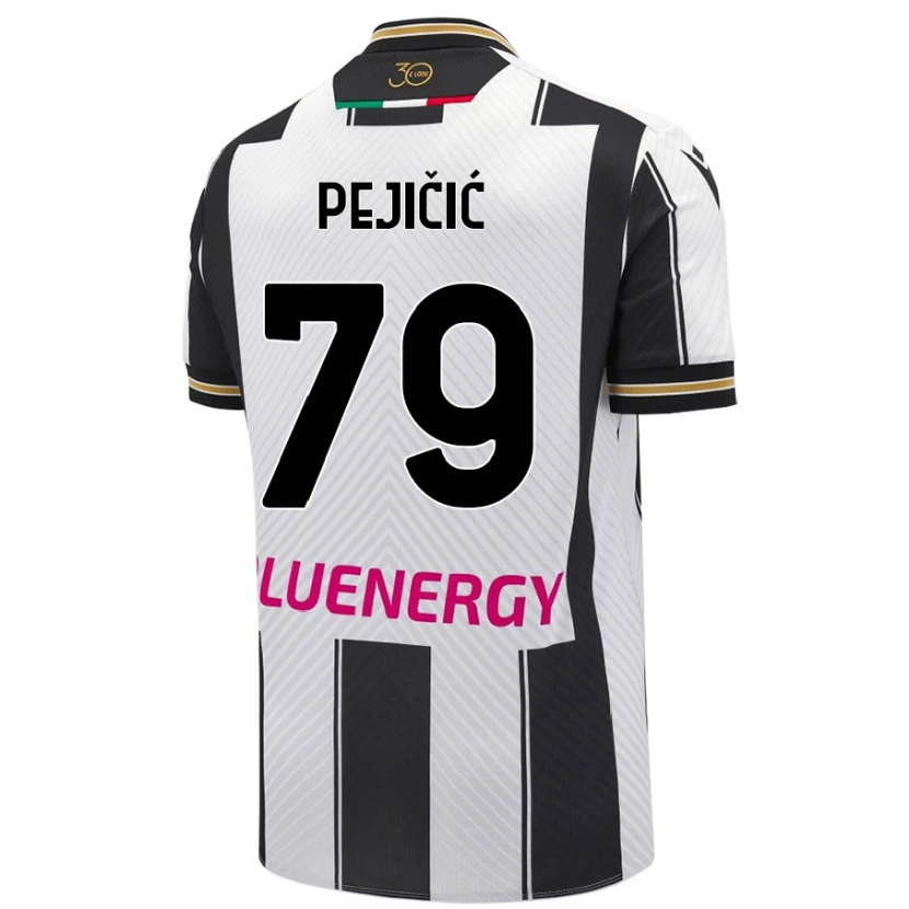 Danxen Kvinnor David Pejičić #79 Vit Svart Hemmatröja Matchtröjor 2024/25 Tröjor T-Tröja