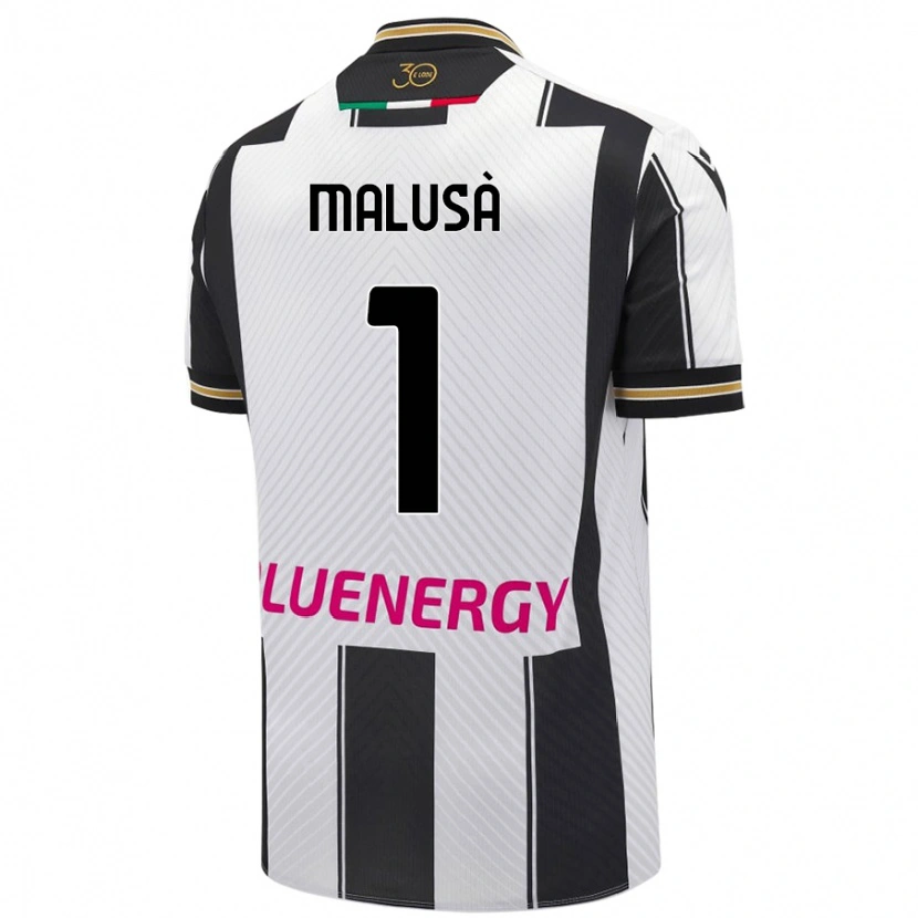 Danxen Kvinnor Joel Malusà #1 Vit Svart Hemmatröja Matchtröjor 2024/25 Tröjor T-Tröja
