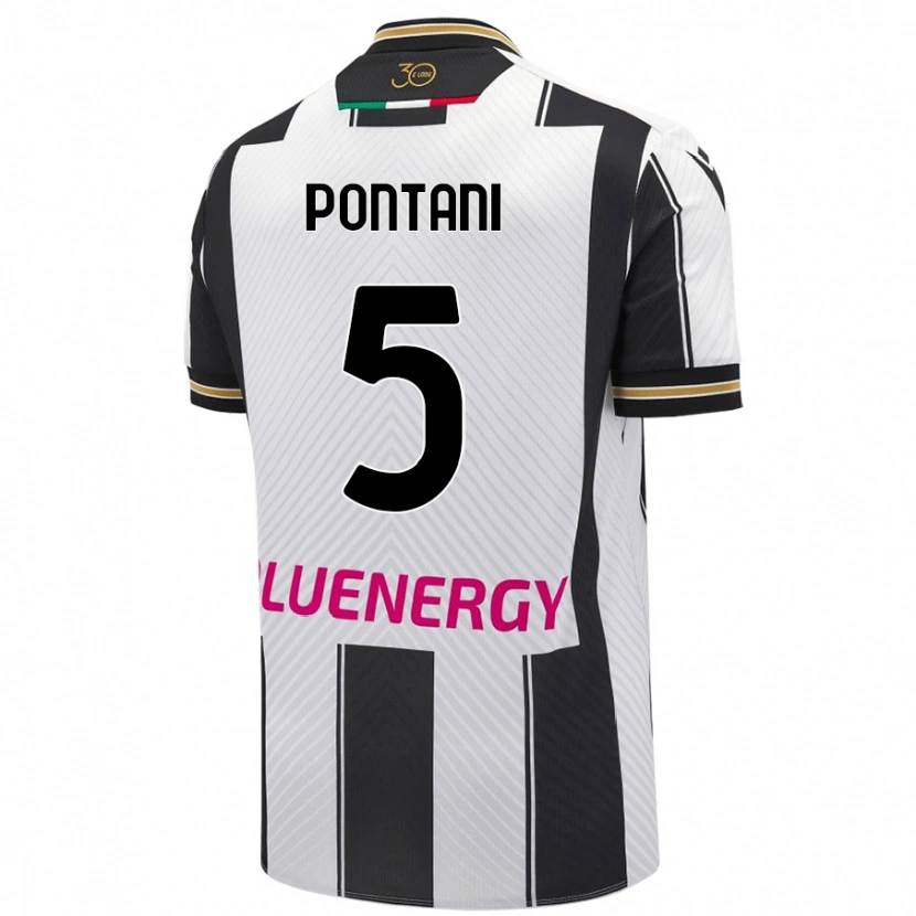 Danxen Kvinnor Leonardo Pontani #5 Vit Svart Hemmatröja Matchtröjor 2024/25 Tröjor T-Tröja