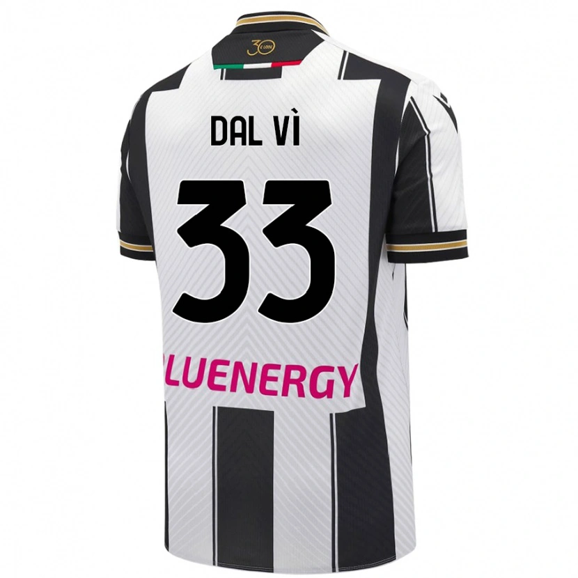Danxen Kvinnor Matteo Dal Vì #33 Vit Svart Hemmatröja Matchtröjor 2024/25 Tröjor T-Tröja