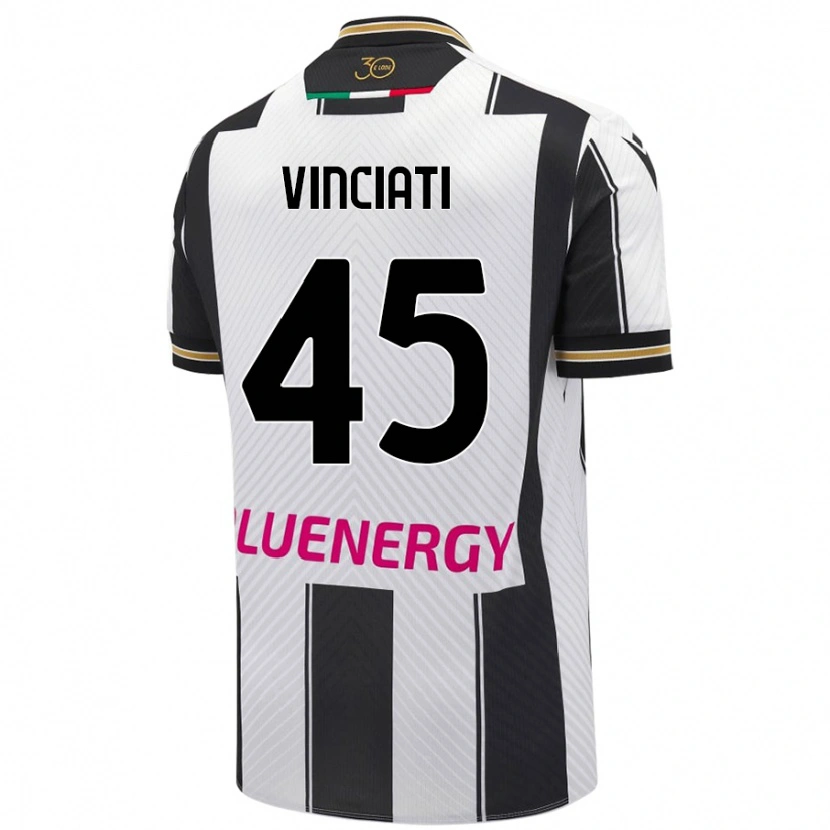 Danxen Kvinnor Giulio Vinciati #45 Vit Svart Hemmatröja Matchtröjor 2024/25 Tröjor T-Tröja