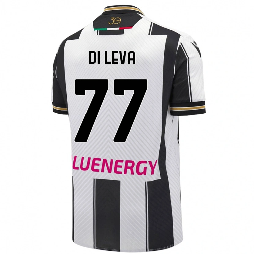 Danxen Kvinnor Vincenzo Di Leva #77 Vit Svart Hemmatröja Matchtröjor 2024/25 Tröjor T-Tröja