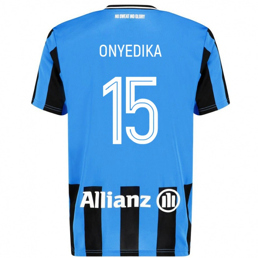 Danxen Kvinnor Raphael Onyedika #15 Himmelsblå Svart Hemmatröja Matchtröjor 2024/25 Tröjor T-Tröja