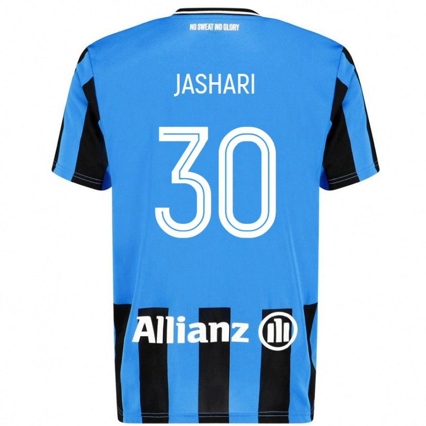 Danxen Kvinnor Ardon Jashari #30 Himmelsblå Svart Hemmatröja Matchtröjor 2024/25 Tröjor T-Tröja