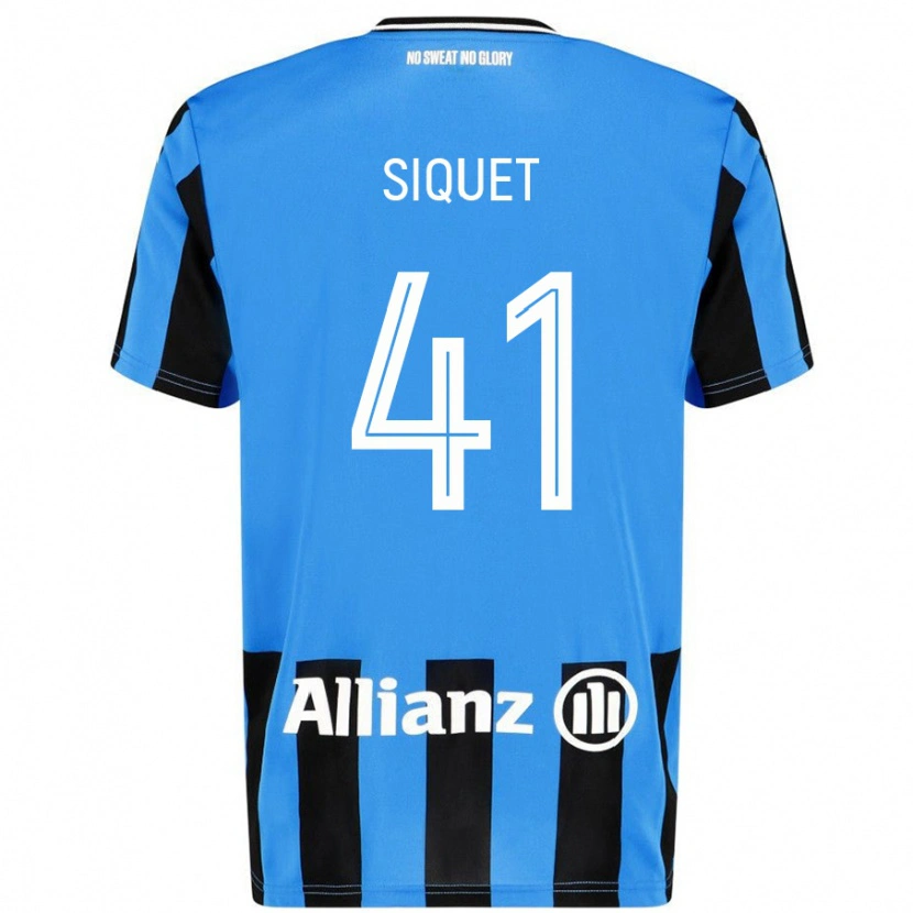 Danxen Kvinnor Hugo Siquet #41 Himmelsblå Svart Hemmatröja Matchtröjor 2024/25 Tröjor T-Tröja