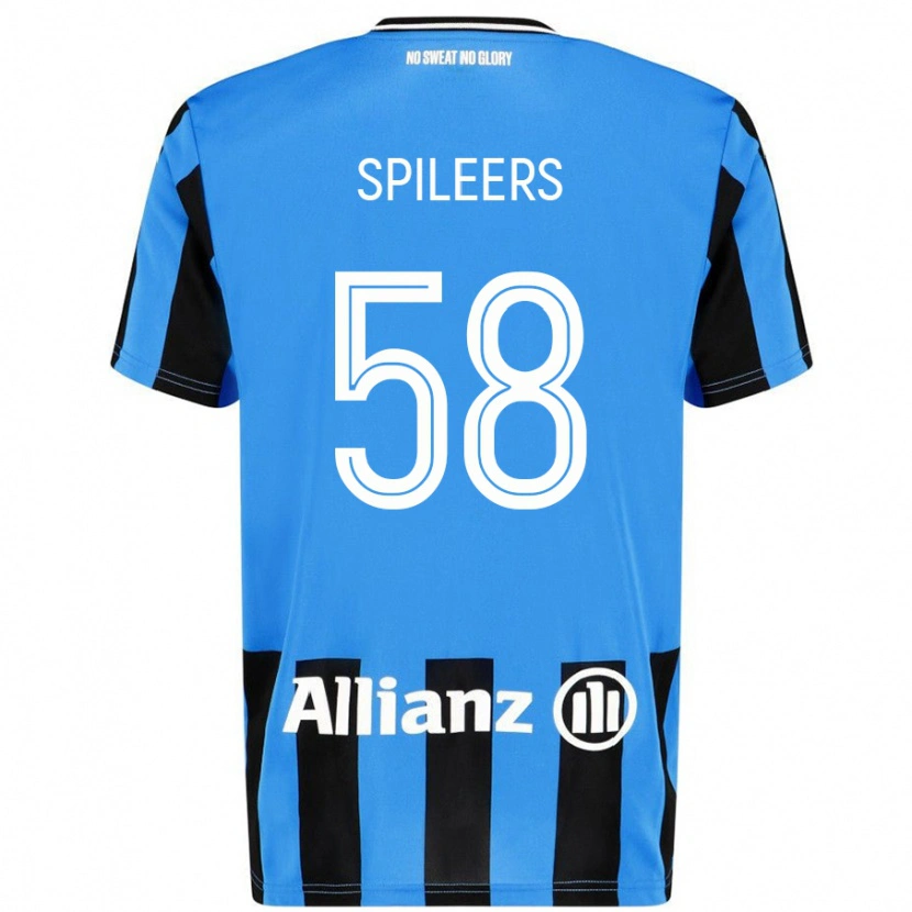 Danxen Kvinnor Jorne Spileers #58 Himmelsblå Svart Hemmatröja Matchtröjor 2024/25 Tröjor T-Tröja