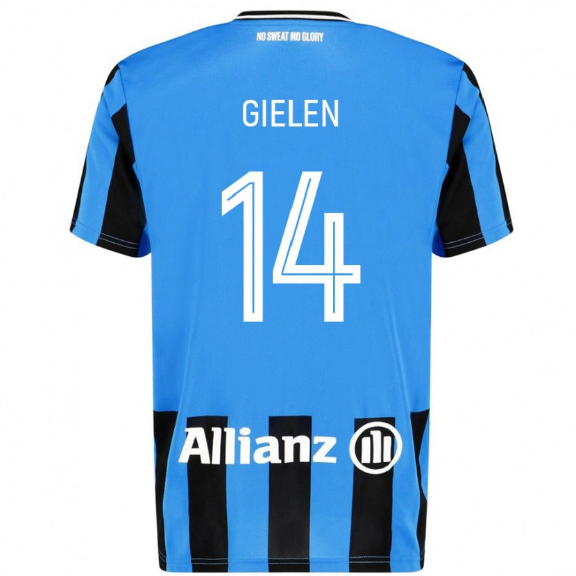 Danxen Kvinnor Sterre Gielen #14 Himmelsblå Svart Hemmatröja Matchtröjor 2024/25 Tröjor T-Tröja