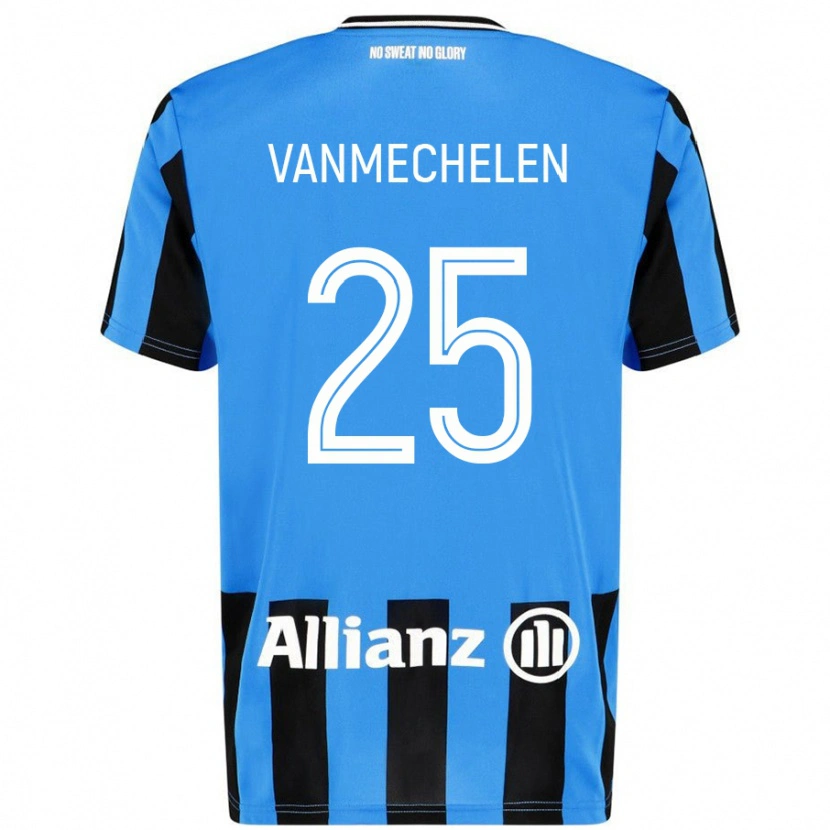 Danxen Kvinnor Davinia Vanmechelen #25 Himmelsblå Svart Hemmatröja Matchtröjor 2024/25 Tröjor T-Tröja