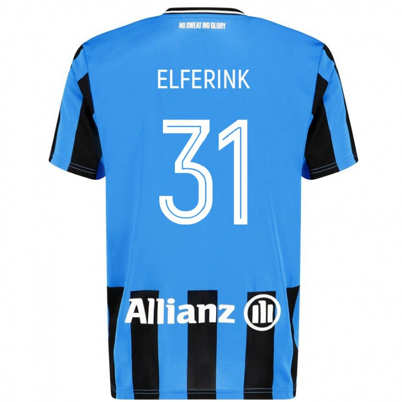 Danxen Kvinnor Marie Elferink #31 Himmelsblå Svart Hemmatröja Matchtröjor 2024/25 Tröjor T-Tröja