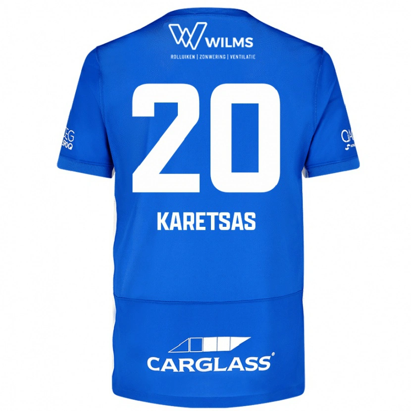 Danxen Kvinnor Konstantinos Karetsas #20 Blå Hemmatröja Matchtröjor 2024/25 Tröjor T-Tröja