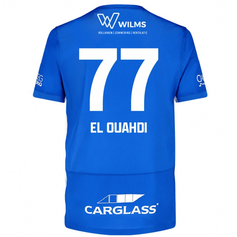 Danxen Kvinnor Zakaria El Ouahdi #77 Blå Hemmatröja Matchtröjor 2024/25 Tröjor T-Tröja