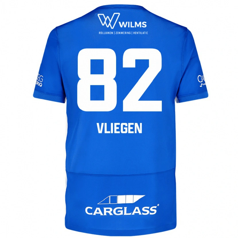 Danxen Kvinnor Olivier Vliegen #82 Blå Hemmatröja Matchtröjor 2024/25 Tröjor T-Tröja