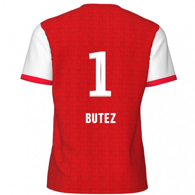 Danxen Kvinnor Jean Butez #1 Röd Vit Hemmatröja Matchtröjor 2024/25 Tröjor T-Tröja