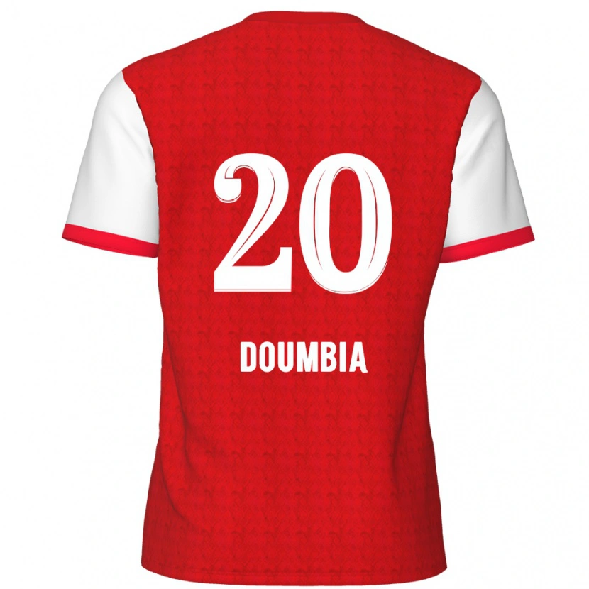 Danxen Kvinnor Mahamadou Doumbia #20 Röd Vit Hemmatröja Matchtröjor 2024/25 Tröjor T-Tröja