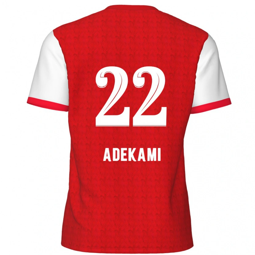 Danxen Kvinnor Farouck Adekami #22 Röd Vit Hemmatröja Matchtröjor 2024/25 Tröjor T-Tröja