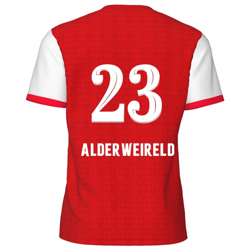 Danxen Kvinnor Toby Alderweireld #23 Röd Vit Hemmatröja Matchtröjor 2024/25 Tröjor T-Tröja