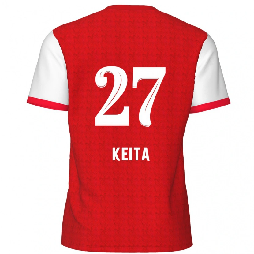 Danxen Kvinnor Mandela Keita #27 Röd Vit Hemmatröja Matchtröjor 2024/25 Tröjor T-Tröja