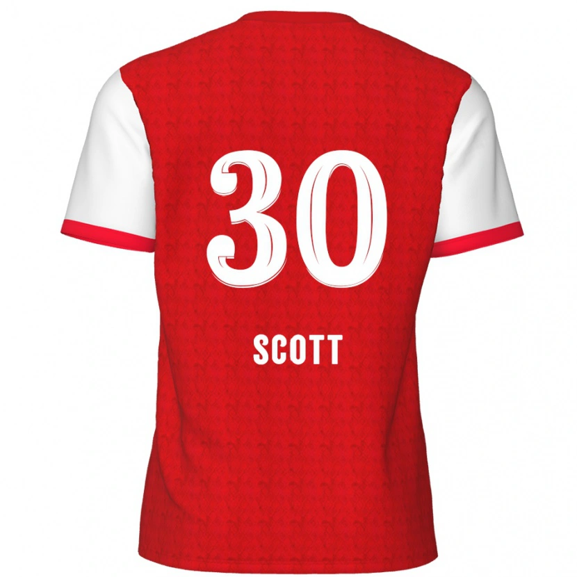 Danxen Kvinnor Christopher Scott #30 Röd Vit Hemmatröja Matchtröjor 2024/25 Tröjor T-Tröja