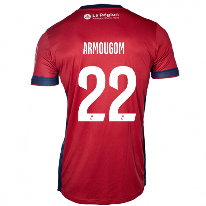 Danxen Kvinnor Yoël Armougom #22 Ljus Vinröd Hemmatröja Matchtröjor 2024/25 Tröjor T-Tröja