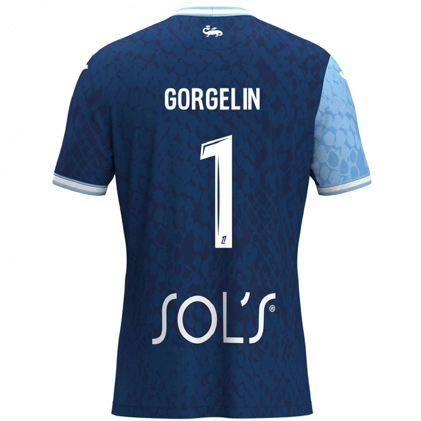 Danxen Kvinnor Mathieu Gorgelin #1 Himmelsblå Mörkblå Hemmatröja Matchtröjor 2024/25 Tröjor T-Tröja