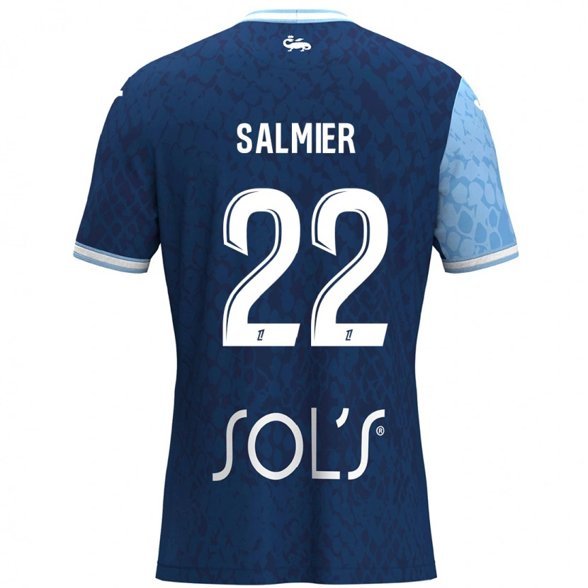 Danxen Kvinnor Yoann Salmier #22 Himmelsblå Mörkblå Hemmatröja Matchtröjor 2024/25 Tröjor T-Tröja