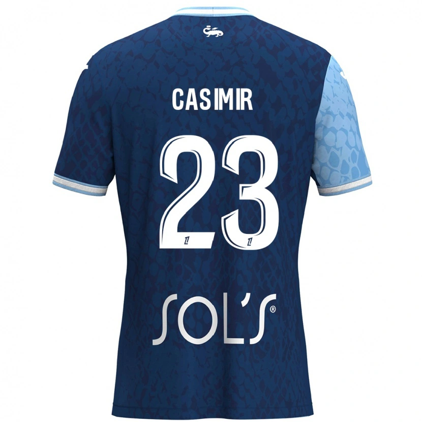 Danxen Kvinnor Josué Casimir #23 Himmelsblå Mörkblå Hemmatröja Matchtröjor 2024/25 Tröjor T-Tröja