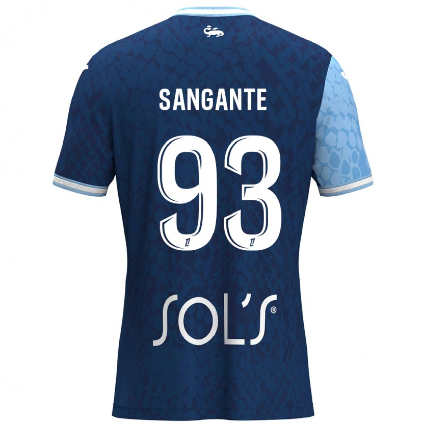 Danxen Kvinnor Arouna Sangante #93 Himmelsblå Mörkblå Hemmatröja Matchtröjor 2024/25 Tröjor T-Tröja