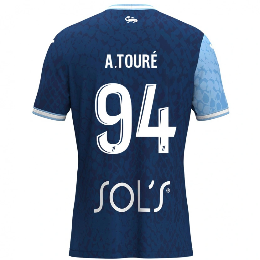 Danxen Kvinnor Abdoulaye Touré #94 Himmelsblå Mörkblå Hemmatröja Matchtröjor 2024/25 Tröjor T-Tröja