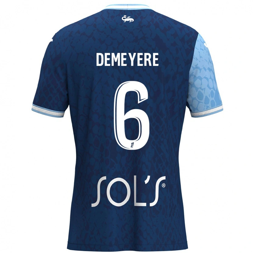 Danxen Kvinnor Silke Demeyere #6 Himmelsblå Mörkblå Hemmatröja Matchtröjor 2024/25 Tröjor T-Tröja
