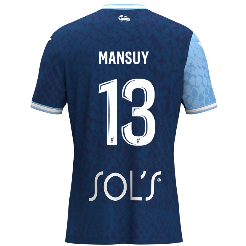 Danxen Kvinnor Héloïse Mansuy #13 Himmelsblå Mörkblå Hemmatröja Matchtröjor 2024/25 Tröjor T-Tröja