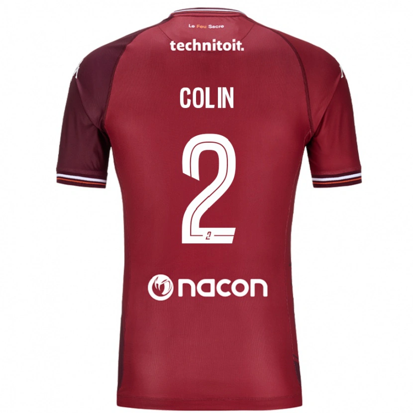 Danxen Kvinnor Maxime Colin #2 Röda Granata Hemmatröja Matchtröjor 2024/25 Tröjor T-Tröja