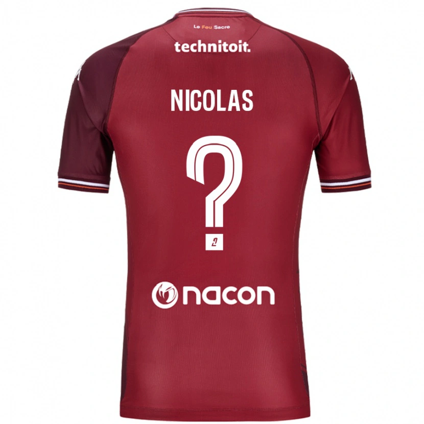 Danxen Kvinnor Max-Henry Nicolas #0 Röda Granata Hemmatröja Matchtröjor 2024/25 Tröjor T-Tröja