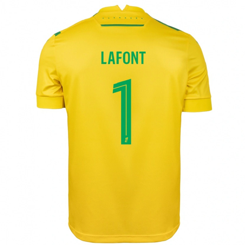 Danxen Kvinnor Alban Lafont #1 Gul Grön Hemmatröja Matchtröjor 2024/25 Tröjor T-Tröja
