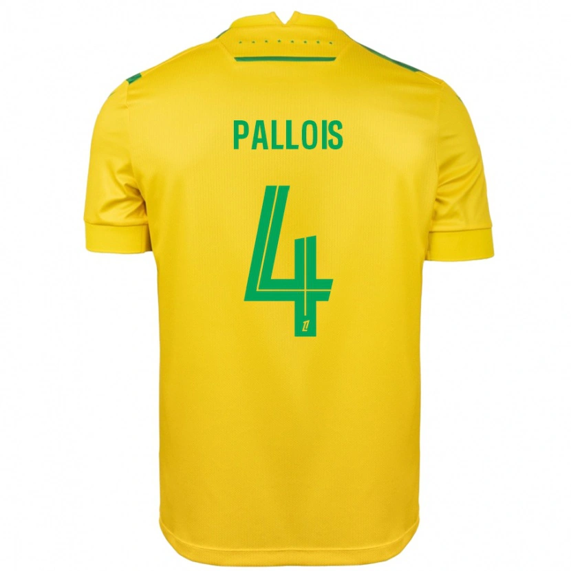 Danxen Kvinnor Nicolas Pallois #4 Gul Grön Hemmatröja Matchtröjor 2024/25 Tröjor T-Tröja
