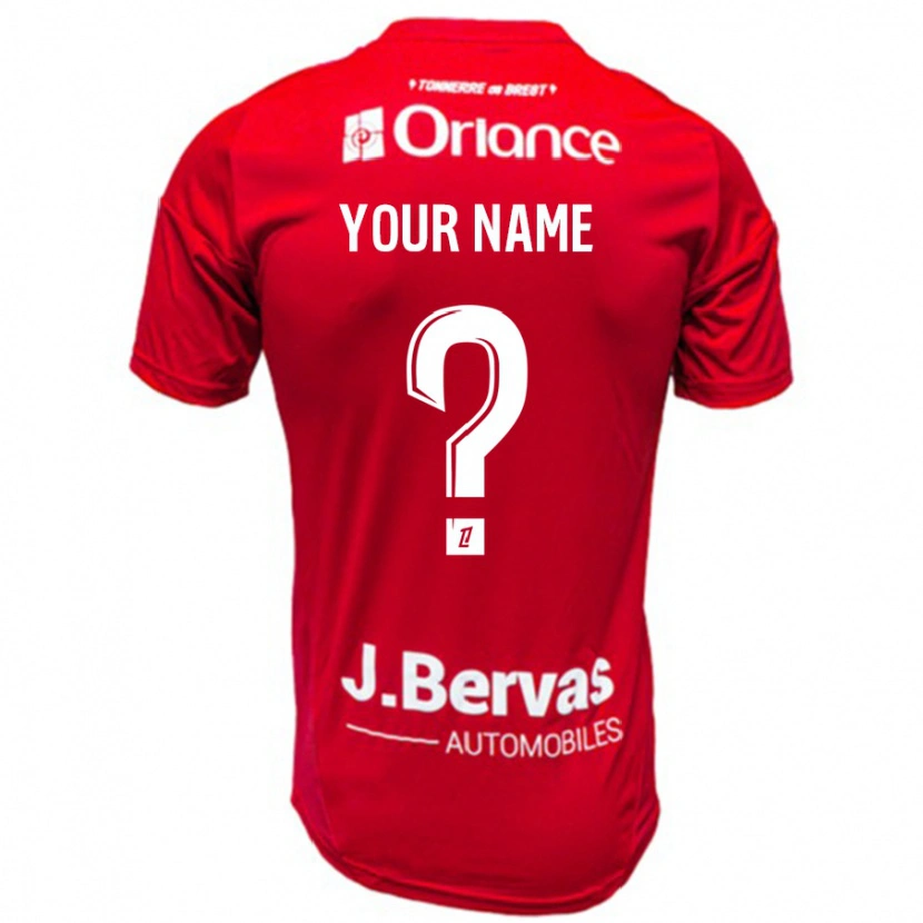 Danxen Kvinnor Ditt Namn #0 Röd Vit Hemmatröja Matchtröjor 2024/25 Tröjor T-Tröja