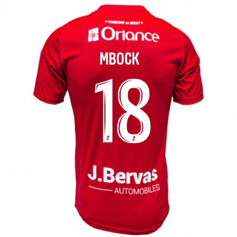Danxen Kvinnor Hianga'a Mbock #18 Röd Vit Hemmatröja Matchtröjor 2024/25 Tröjor T-Tröja