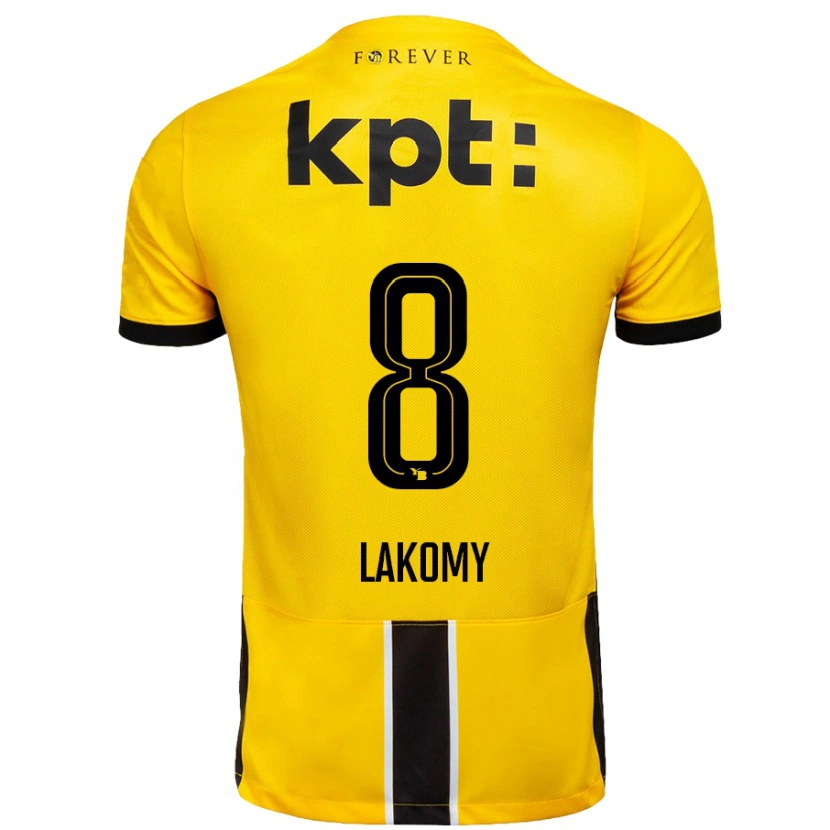 Danxen Kvinnor Lukasz Lakomy #8 Gul Svart Hemmatröja Matchtröjor 2024/25 Tröjor T-Tröja